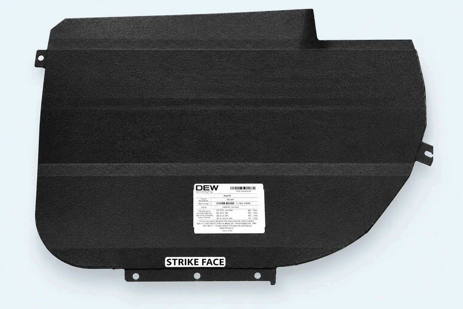 DEW PD ballistic panel with mounting points