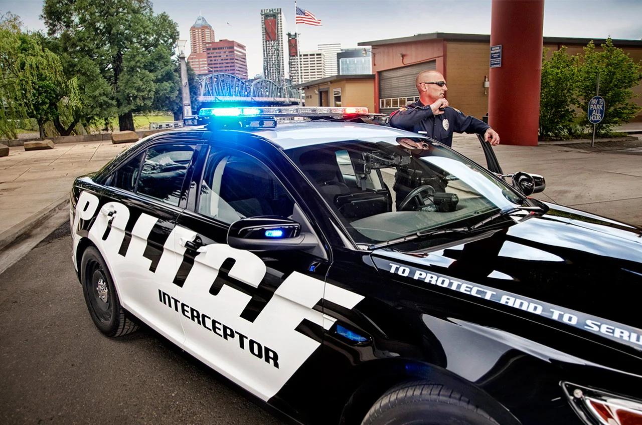 Police Interceptor in an urban setting